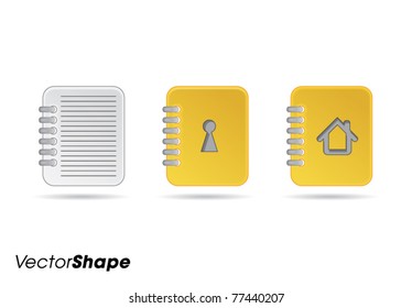 Note books web application icons no.4 vector illustration