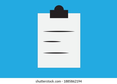Note box hung on the wall. Vector drawing.