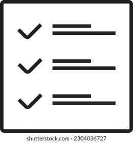 Note Business and office icon with black outline style. document, page, report, form, contract, agreement, message. Vector illustration