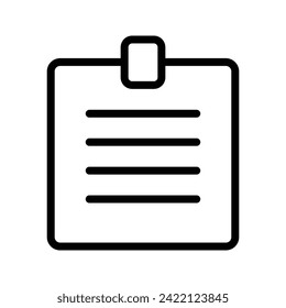 Note, Business Outline Icon Logo Illustration. Business Icon-set. Suitable For Web Design, Logo, App