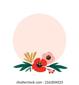 Kartendesign mit Blumen