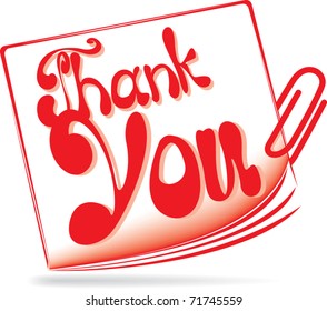 note with clips and thankfulness