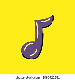 Note colored vector illustration