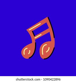 Note colored vector illustration