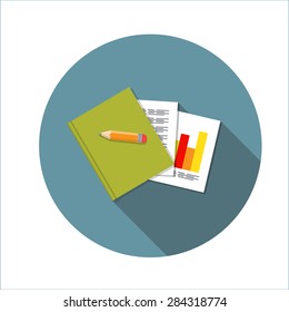 Note Concept Flat Background Vector Illustration EPS10
