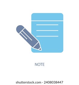 note concept line icon. Simple element illustration. note concept outline symbol design.