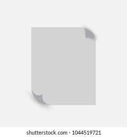 Note with curled edges 