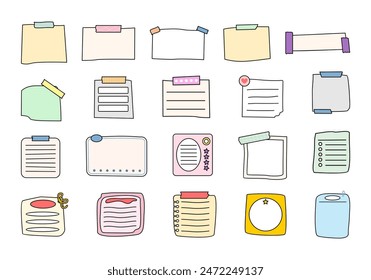 Note Daily Illustration Element Set