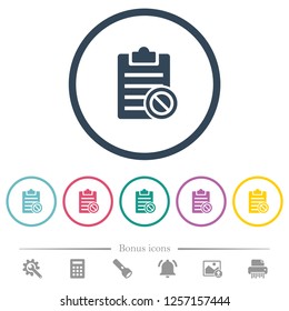 Note disabled flat color icons in round outlines. 6 bonus icons included.