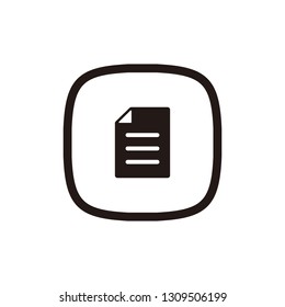 Note, document icon sign symbol