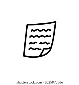 note doodle icon, vector illustration