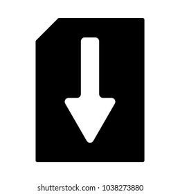 note with download vector icon for web and mobile 