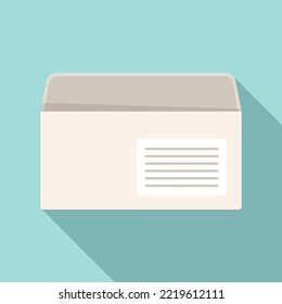 Note envelope icon flat vector. Mail letter. Email paper