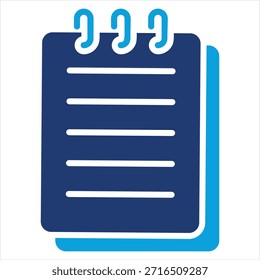 Note Flat Blue Icon Style