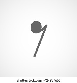Note Flat Icon On White Background