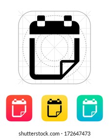 Note flip icon. Vector illustration.