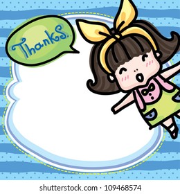 note frame girl - Thanks