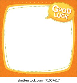 note frame - good luck