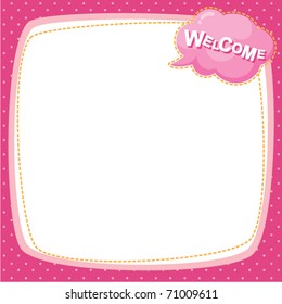 note frame - welcome