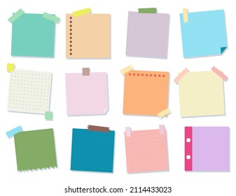 Note Full Color Vector Flat Design