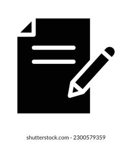 note glyph icon illustration vector graphic