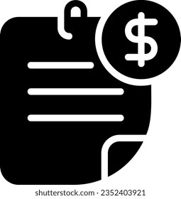 note glyph icon illustration vector
