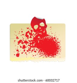 note with grunge design