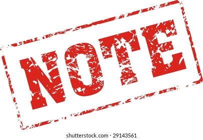 note Grungy ink stamp, vector format very easy to edit