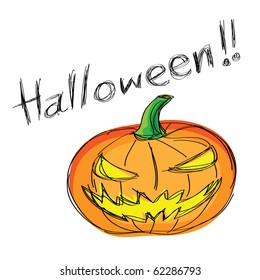 a note with hand-drawn halloween theme message- 1 of series