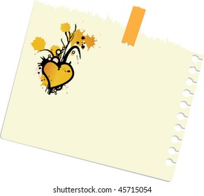 note with heart
