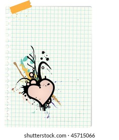 note with heart