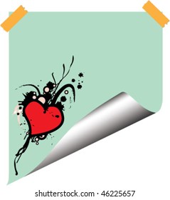 note with heart