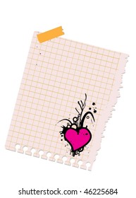 note with heart