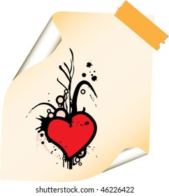 note with heart