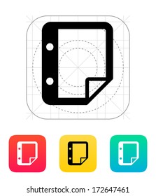 Note with holes icon. Vector illustration.