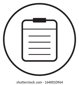 Note icon for additional photos, posters, videos, games, web, etc. Editable vector.
