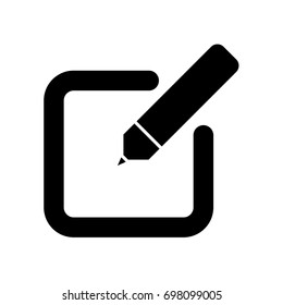Note icon ,black sign design