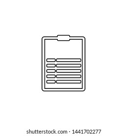 Note icon. Check list sign