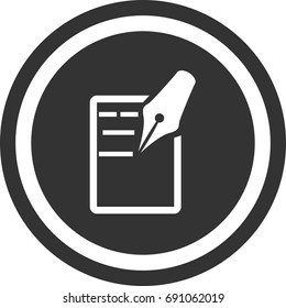 Note icon ,circle sign design
