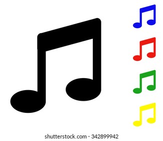 note icon - colored vector set