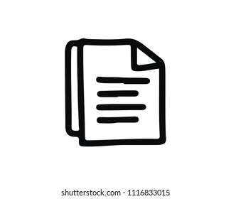 note icon design illustration,hand drawn style design, designed for web and app