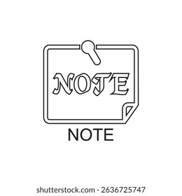 note icon , document icon vector