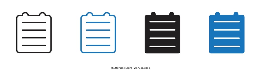 Note icon Flat line symbol