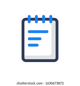 note  icon flat outline glyph interface 