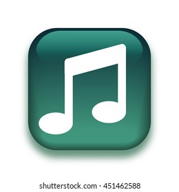 note icon - glossy vector button