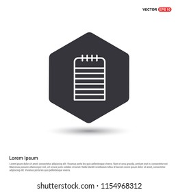 Note Icon Hexa White Background icon template - Free vector icon