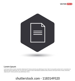 Note Icon Hexa White Background icon template - Free vector icon