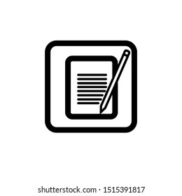 note icon illustration isolated on White background