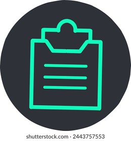 note icon isolated on dark background