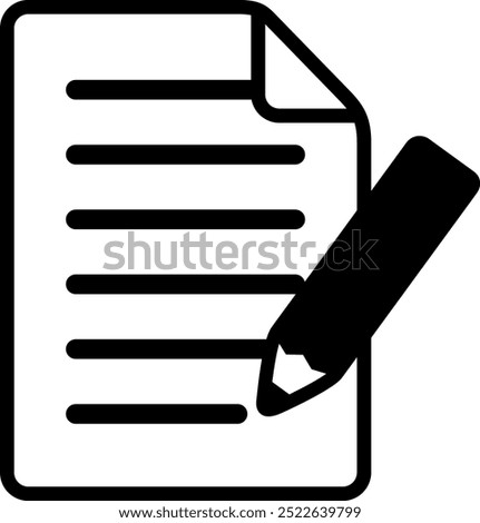 The note icon isolated on white background